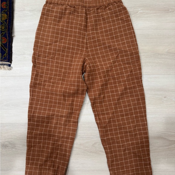 Madewell Tan Grid Pattern Trousers - Picture 5 of 7